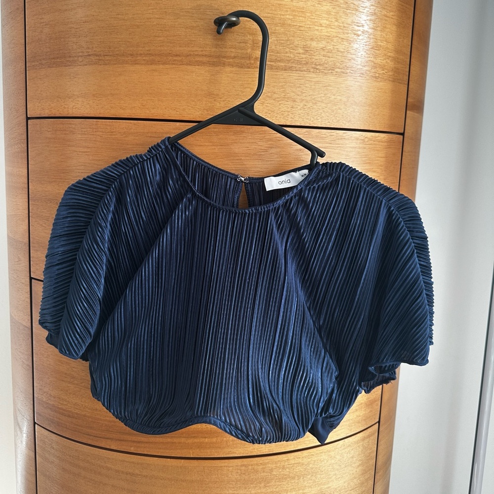 Onia Plisse Underwire Top | Deep Navy - Medium